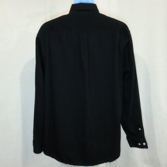 Devon & Jones Black Pima Twill Button-Down | Size L - Picture 3 of 10